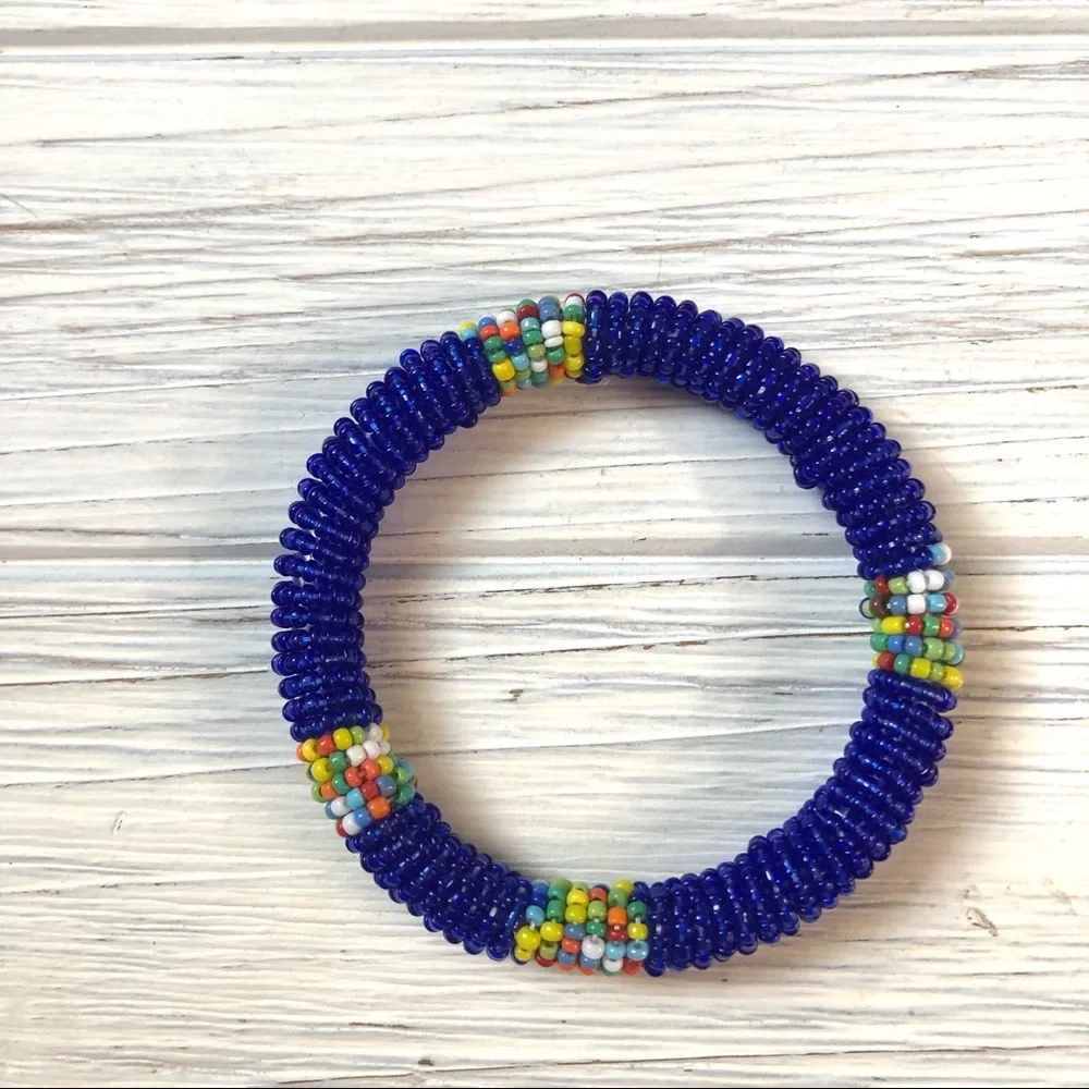 Vintage Native American Bead Cuff Bracelet